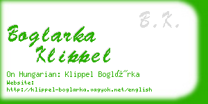boglarka klippel business card